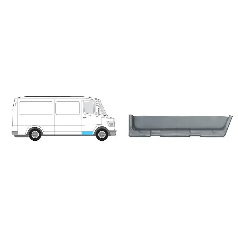 Ремчасть передніх дверей права внутрішня Mercedes T1 207-410 1977-1995