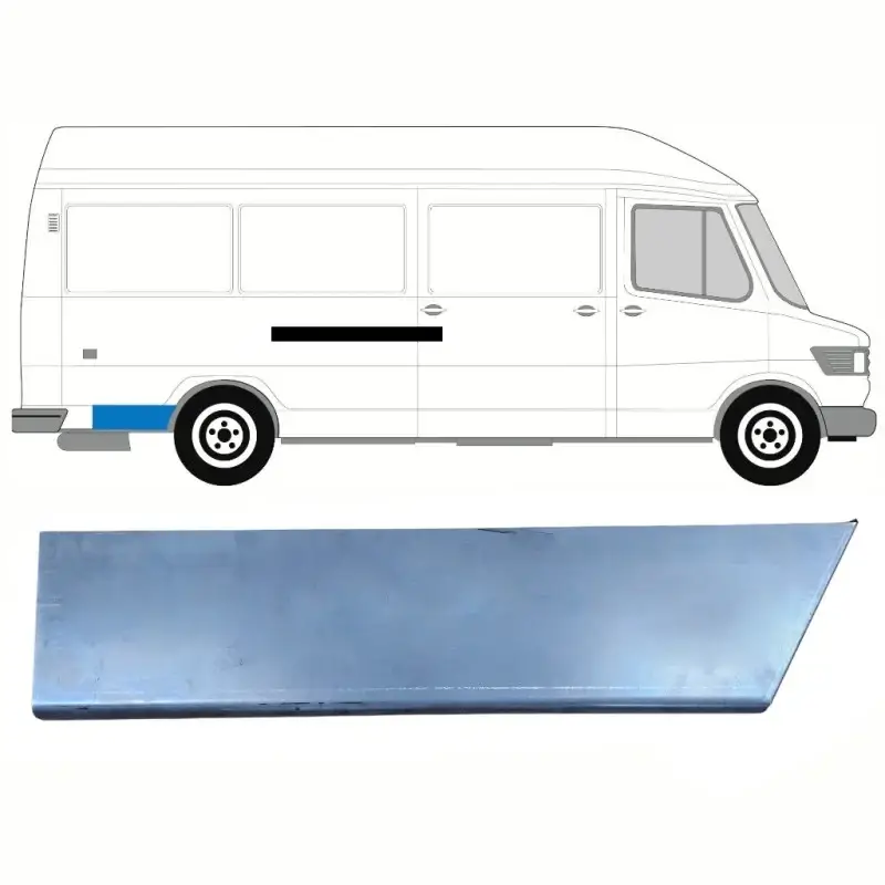 Ремчасть заднього крила права Mercedes T1 207-410 1977-1995 довжина 47 см