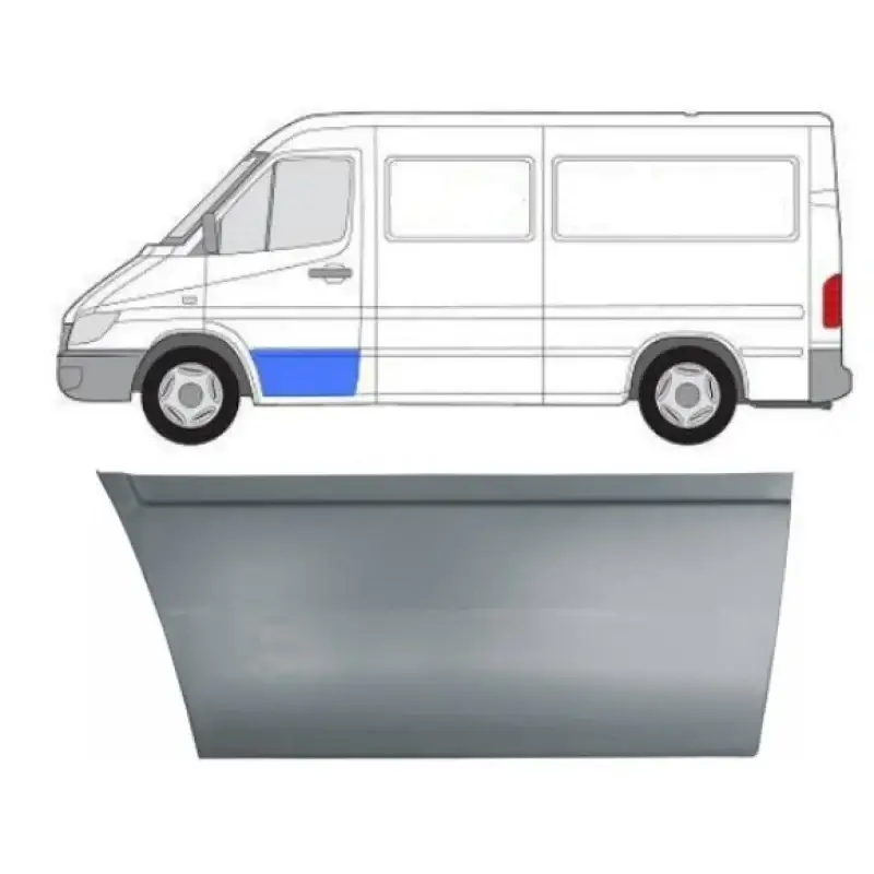 Ремчасть передней двери левая Mercedes Sprinter 1995-2006 30 см толщина 1 мм