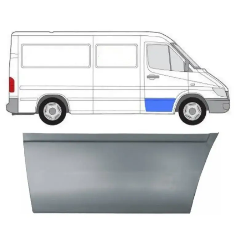 Ремчасть передніх дверей права Mercedes Sprinter 1995-2006 30 см товщина 1 мм