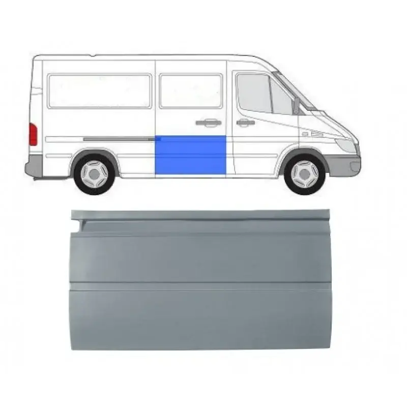 Ремчастка бокових дверей Mercedes Sprinter W901-W903 Volkswagen LT 2 права