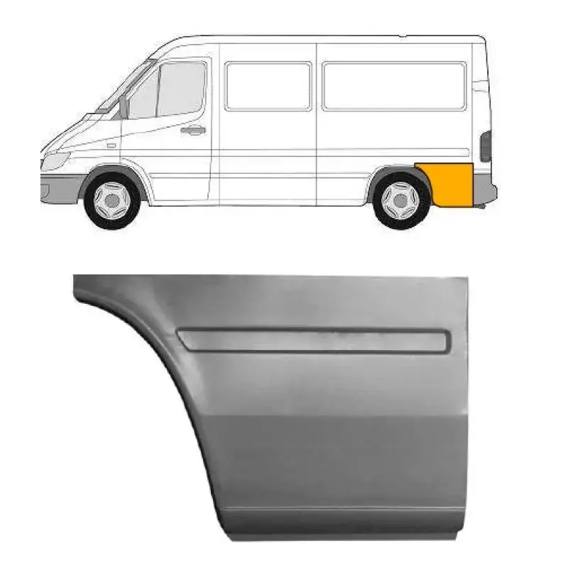 Задня арка за колесом ліва Mercedes Sprinter W901-W903 Volkswagen LT 2 1995-2006 середня база Польща