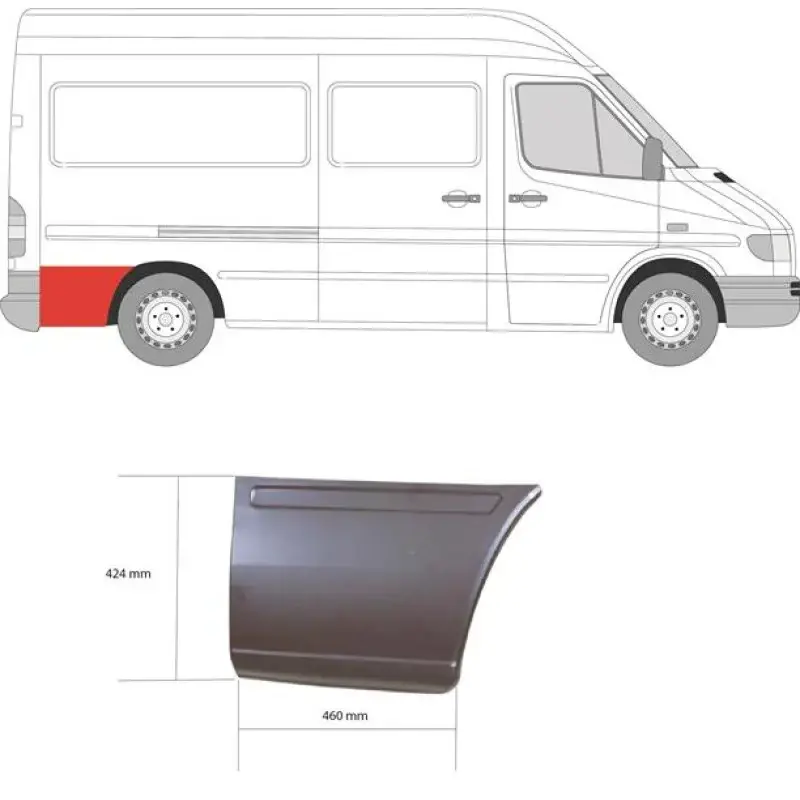 Арка задня за колесом права Mercedes Sprinter W901-W903 Volkswagen LT 2 1995-2006