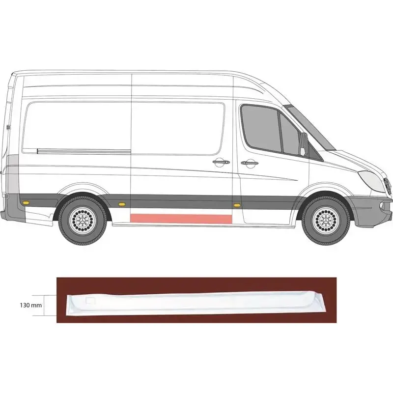 Ремчастка бічних дверей внутрішня права Mercedes Sprinter W906 Volkswagen Crafter 1 2006-2018