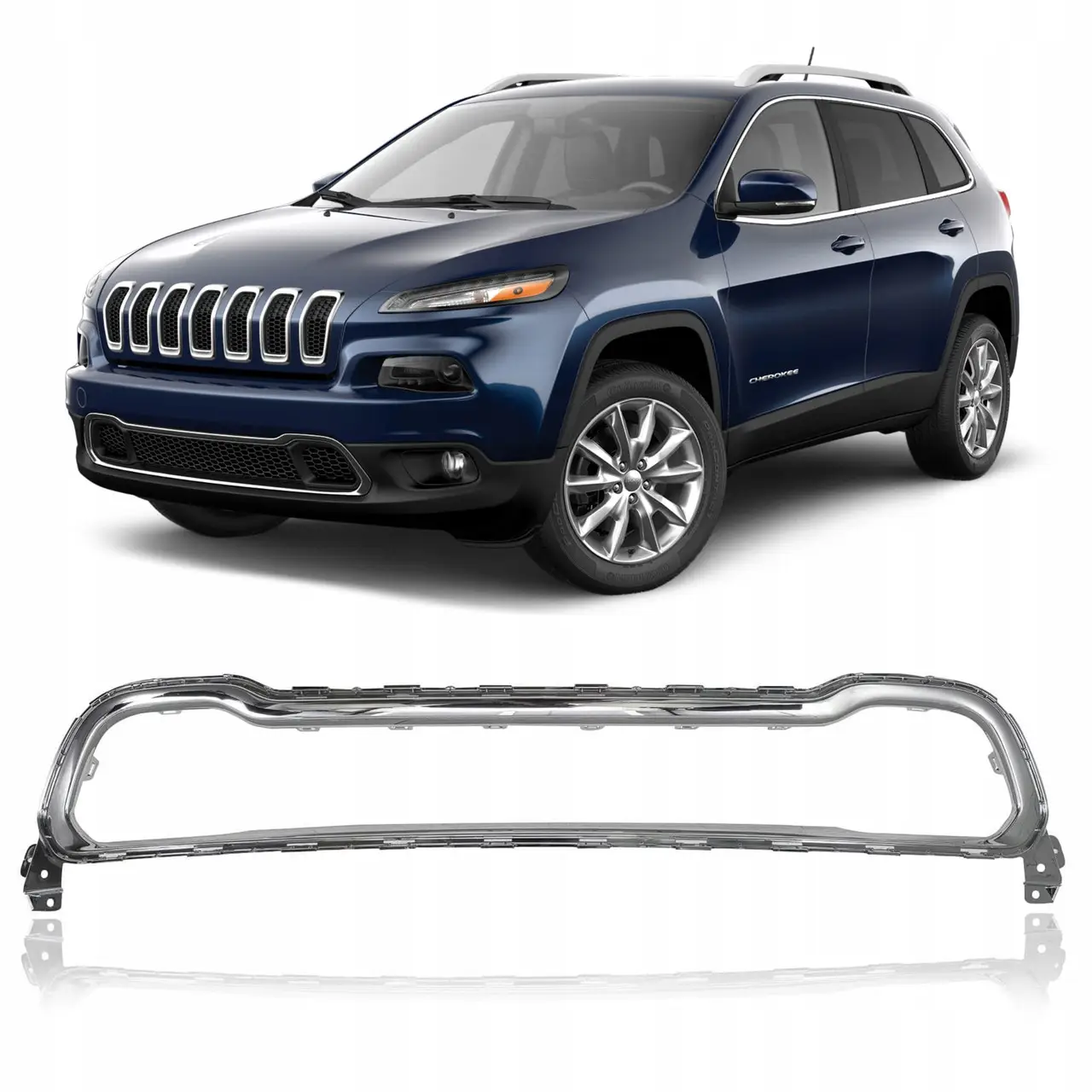 Молдинг решітки бампера Jeep Cherokee KL 2013-2018, 5SM98TZZAA 68203230AB