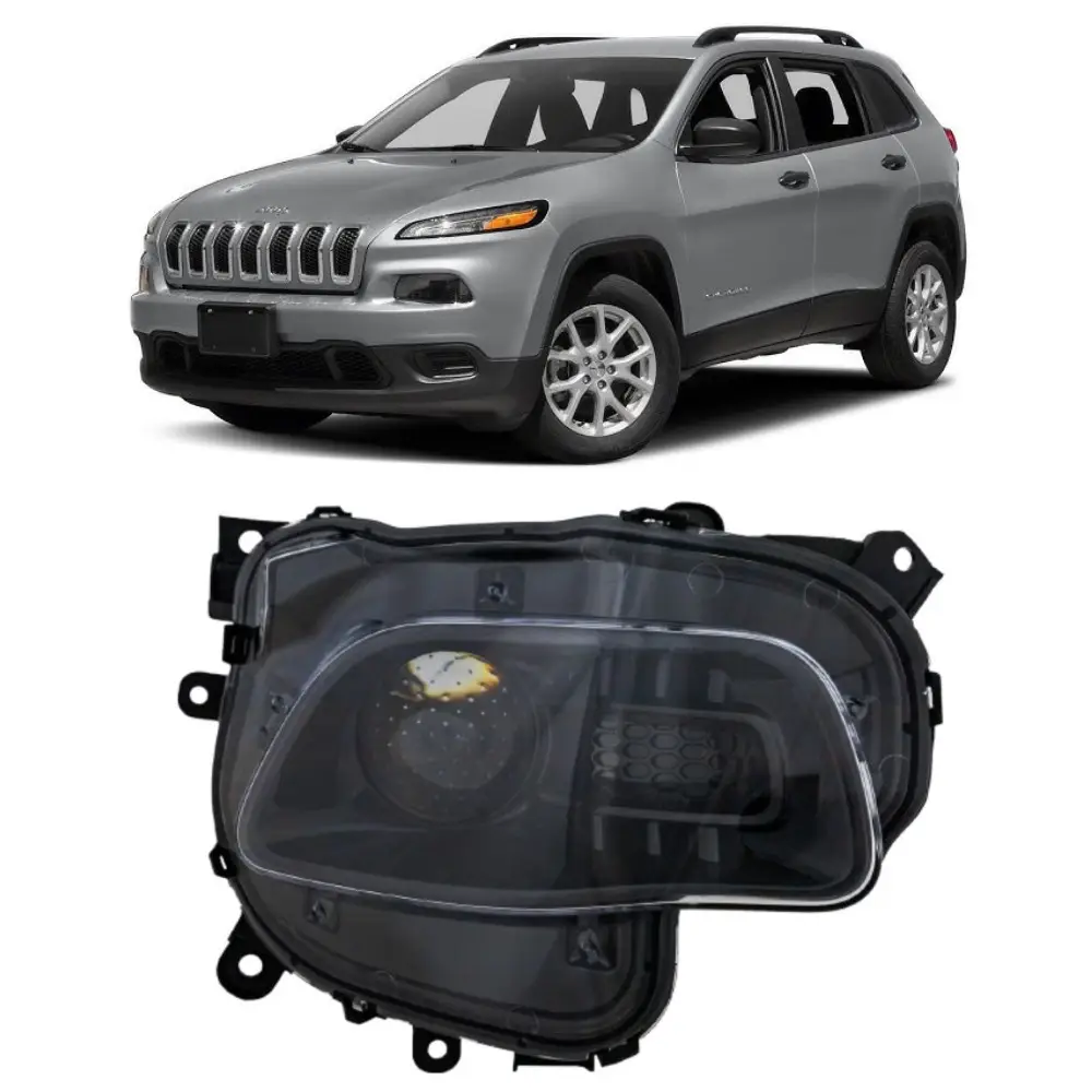 Фара Права Jeep Cherokee 2013-2018 Галоген Темний Відбивач 68102846Ae