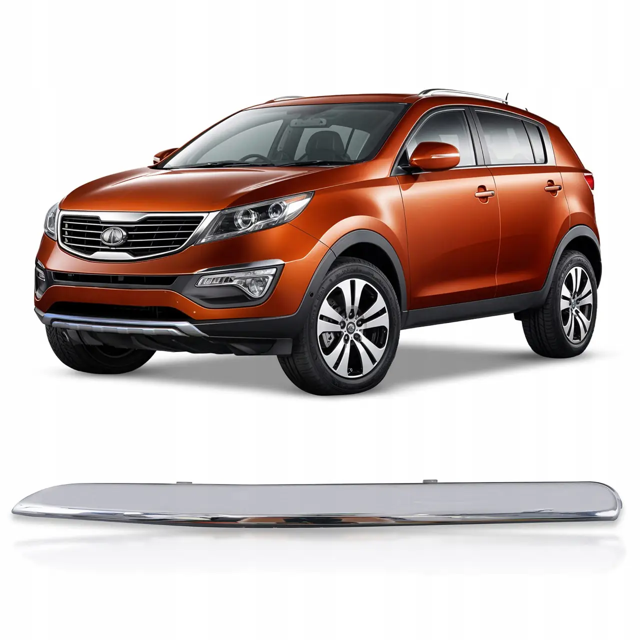 Накладка переднього бампера ліва Kia Sportage 2010- 2013 сірий металік 865813W010