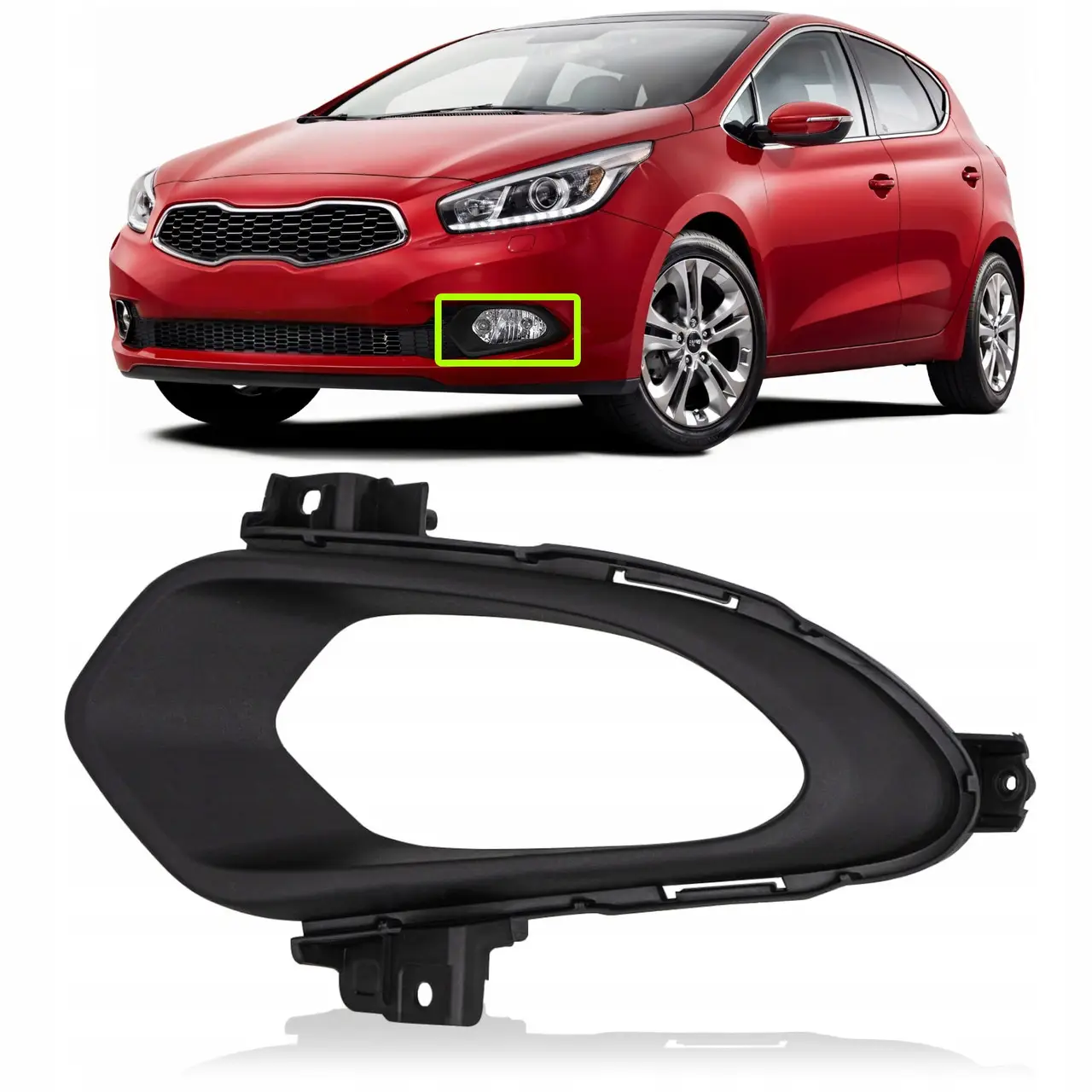 Решетка Бампера Левая Kia Ceed 2012-2015 Птф С Дхо 86563A2020