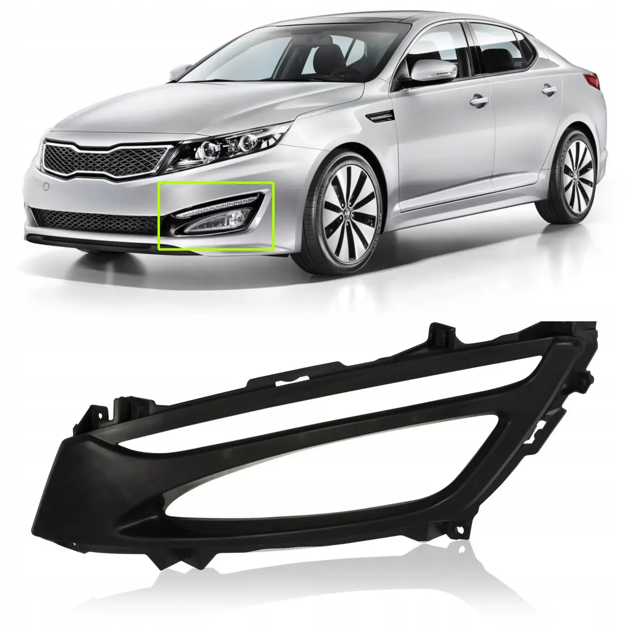 Решетка бампера левая Kia Optima 2010-2013 865512T020