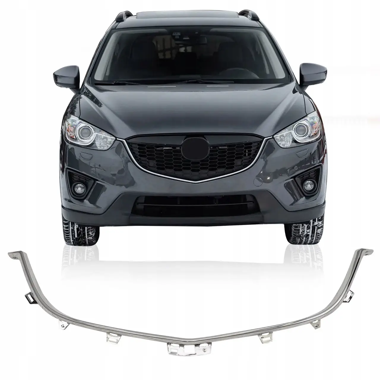 Молдинг решетки радиатора Mazda CX-5 2012- 2015 KD53507J1A