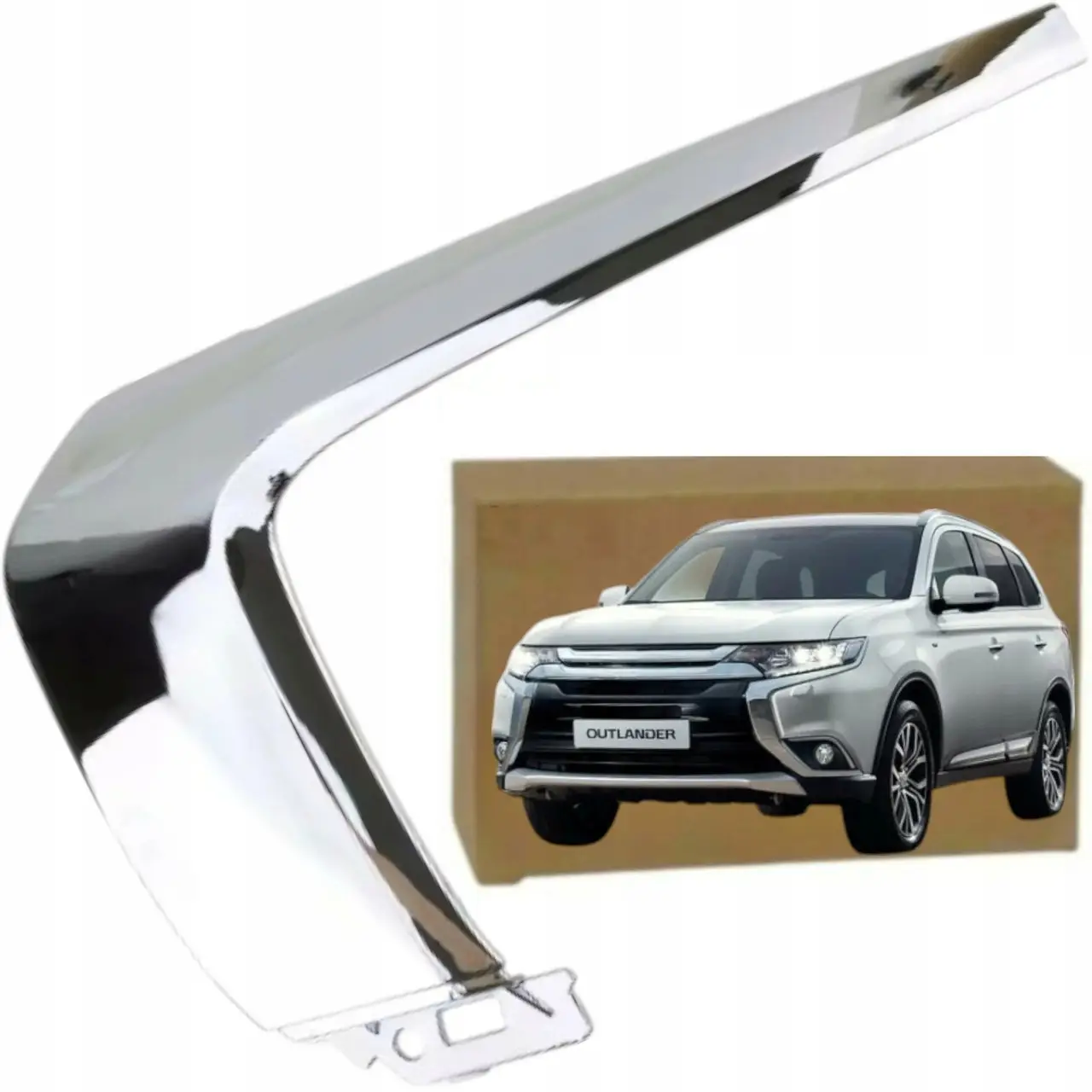 Хром бампера левый Mitsubishi Outlander 3 2015-, 6407A145