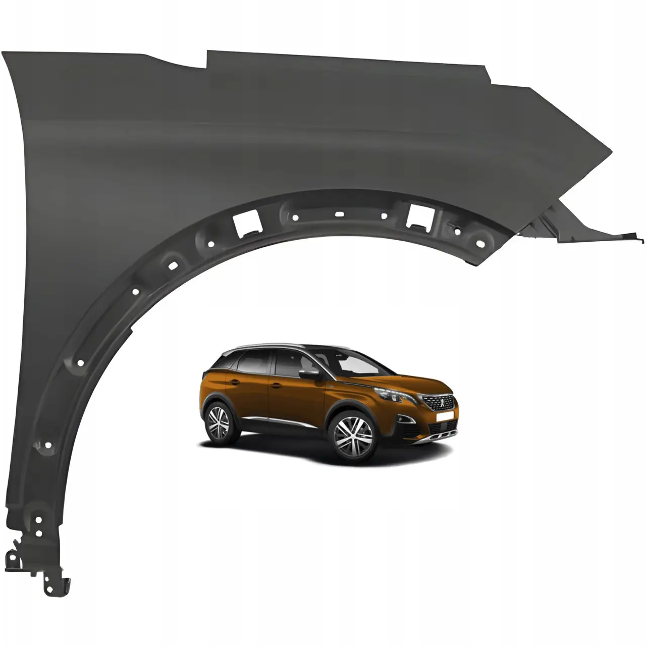 Крило праве Peugeot 3008 5008 2016-2020 сталь 9812305680