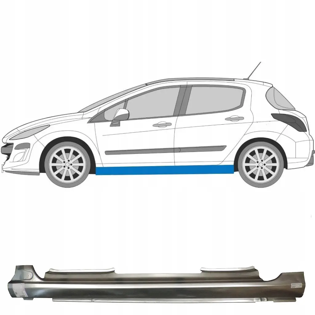 Поріг лівий Peugeot 308 2008-2013 хетчбек