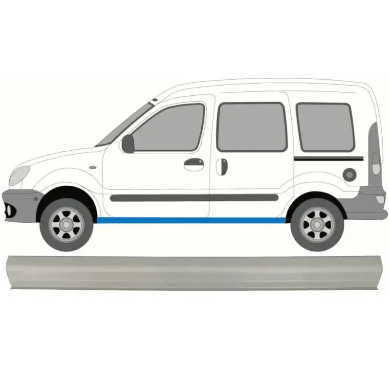 Поріг лівий Renault Kangoo 1 1997-2009 2/3 двері нижня частина KH