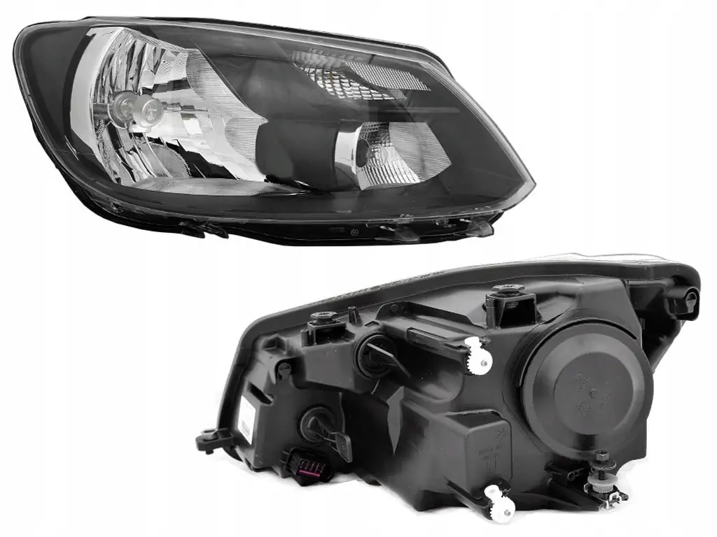 Фара Права Volkswagen Caddy 2010-2015 Чорна З Коректором 2K5941006