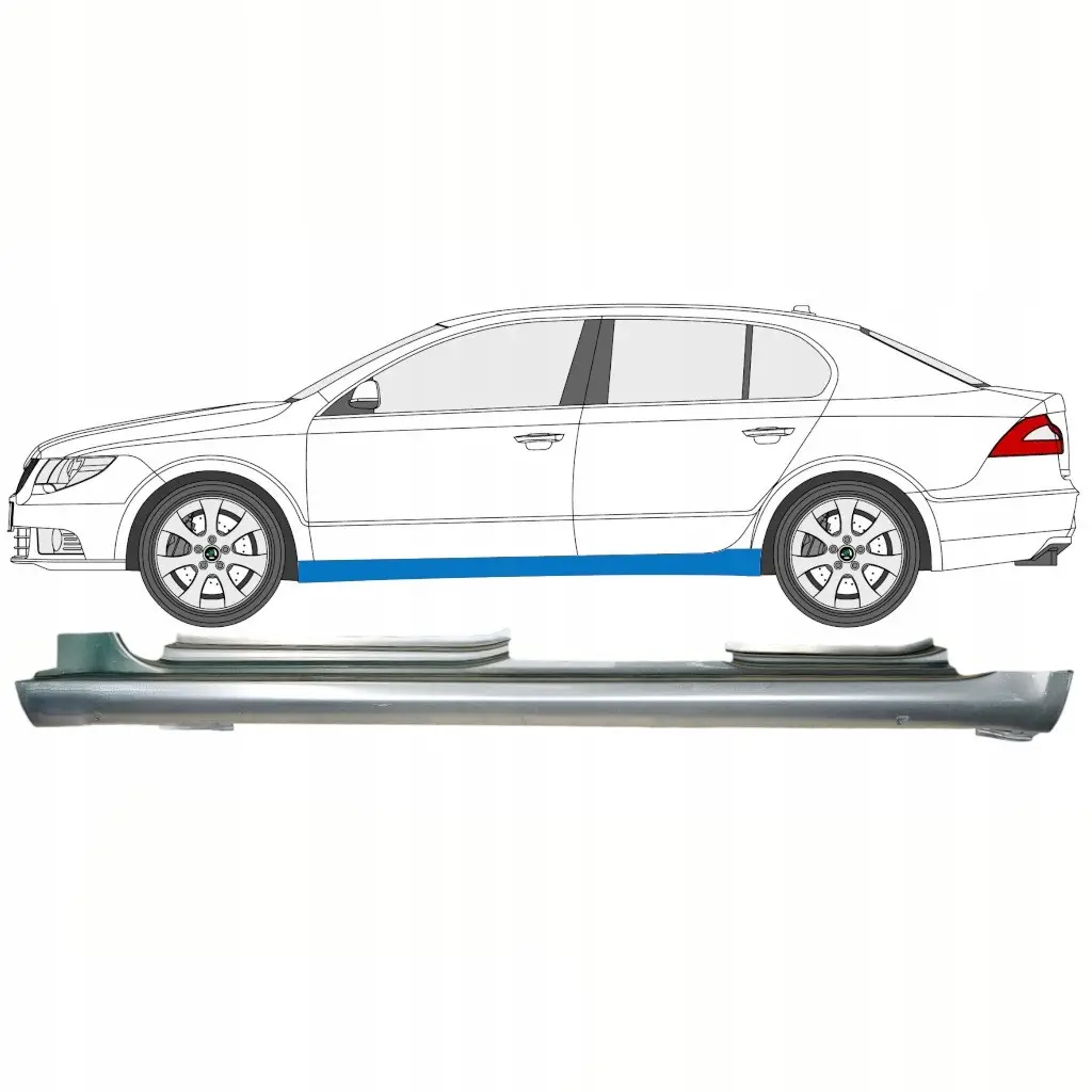 Поріг лівий Skoda Superb 3T 2009-2015