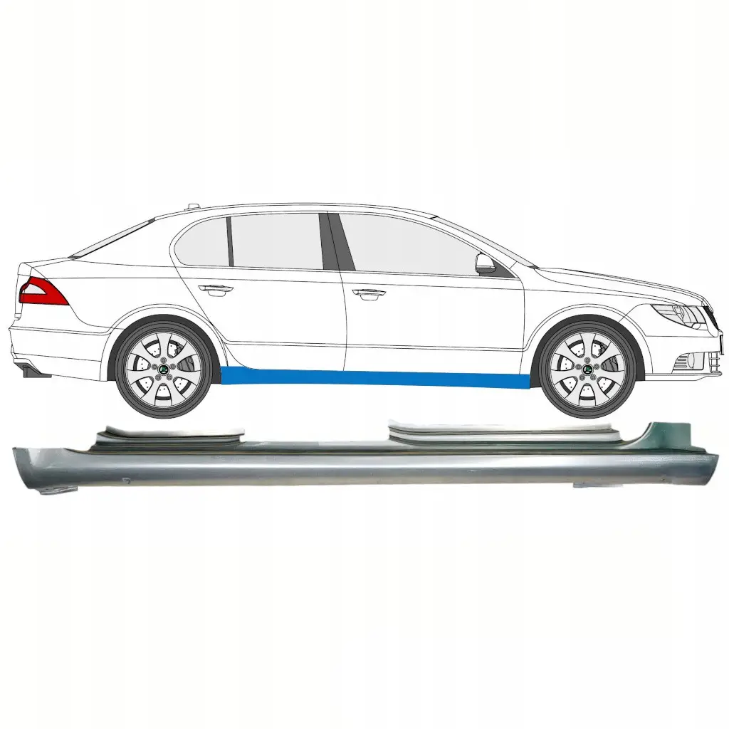 Порог правий Skoda Superb 3T 2009-2015