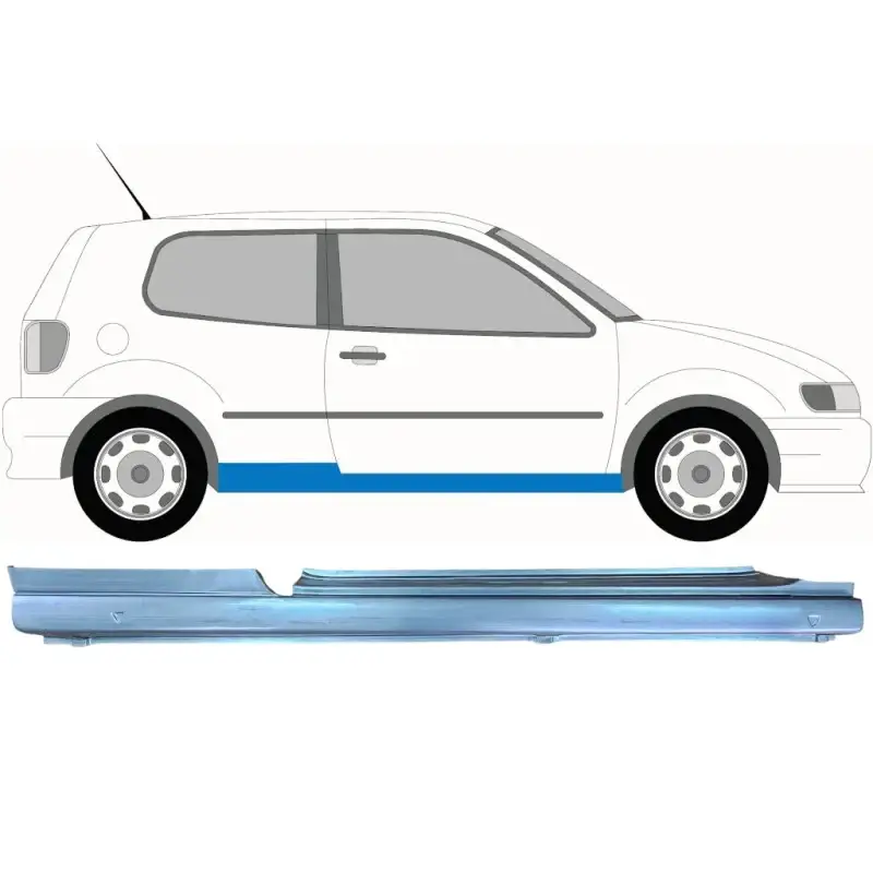Порог правый Volkswagen Polo 1994-1999 3 двери