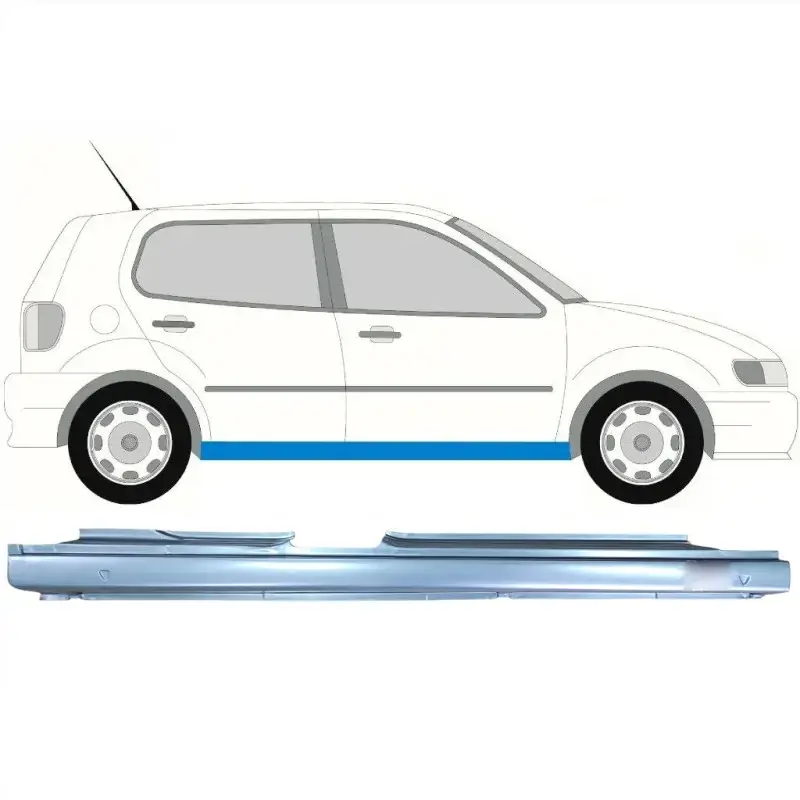 Порог правый Volkswagen Polo 1994-1999 5 дверей