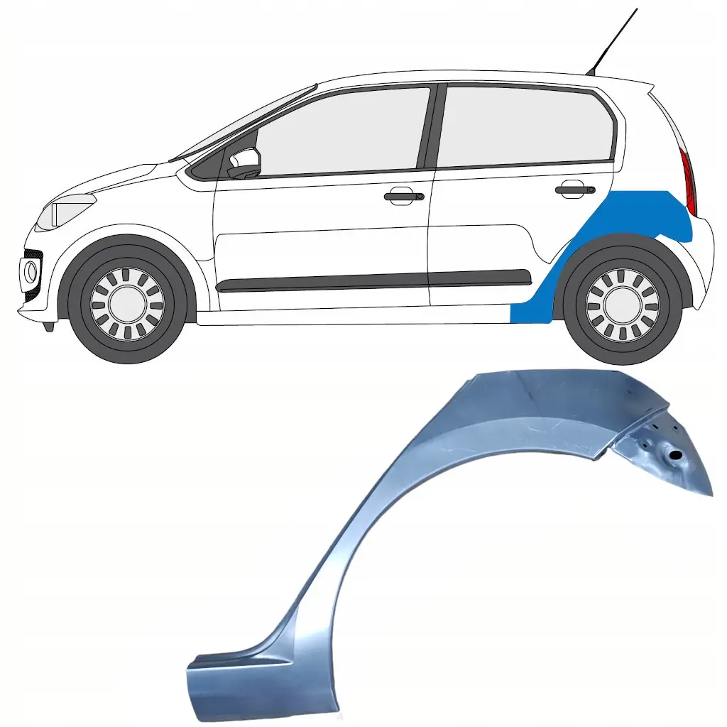 Арка задня ліва Volkswagen Up Seat MII Skoda Citigo 12-4 двері