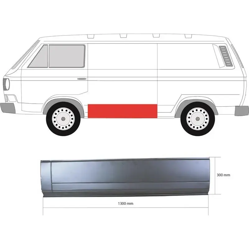 Ремчастина бока ліва Volkswagen Transporter T3 довжина 130 см