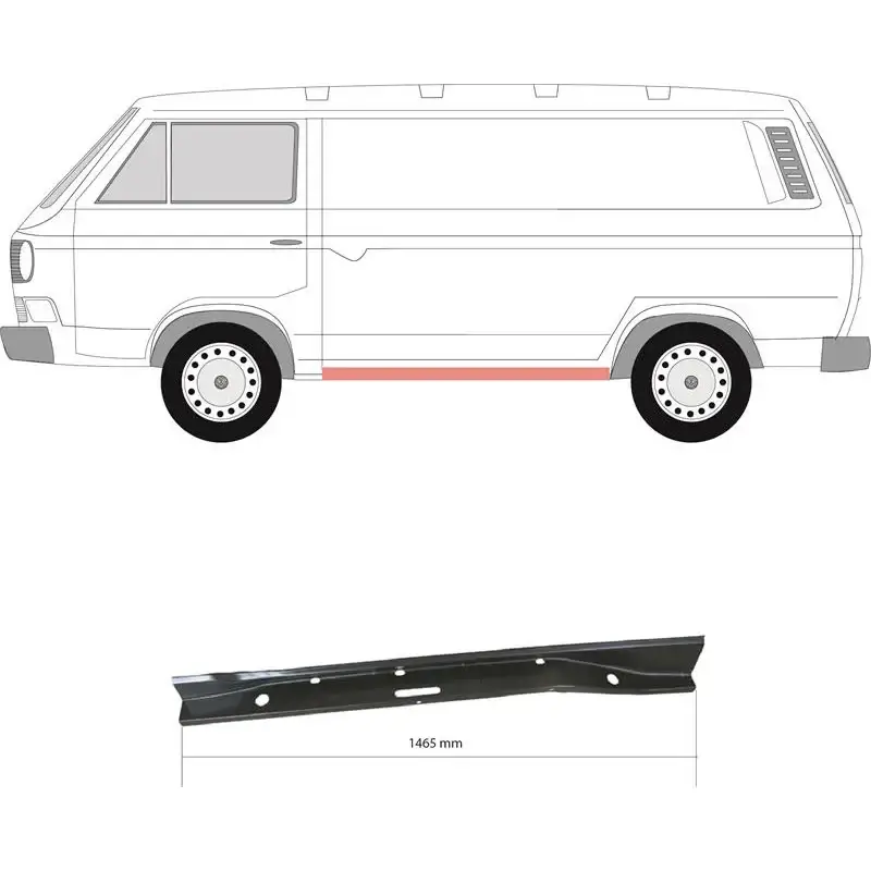 Поріж лівий внутрішній Volkswagen Transporter T3