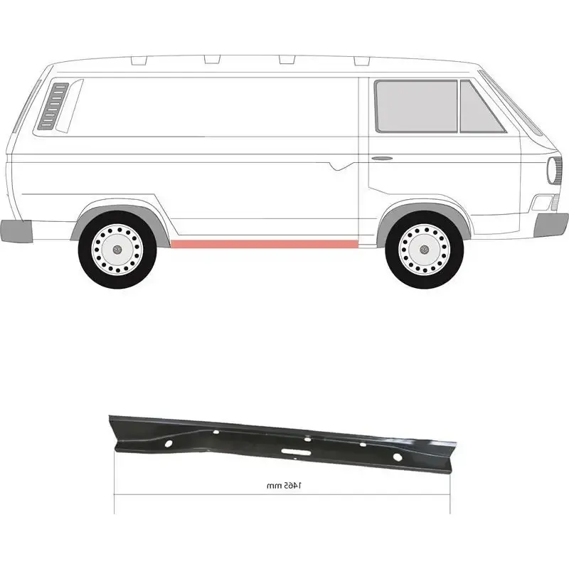 Порог правий внутрішній Volkswagen Transporter T3