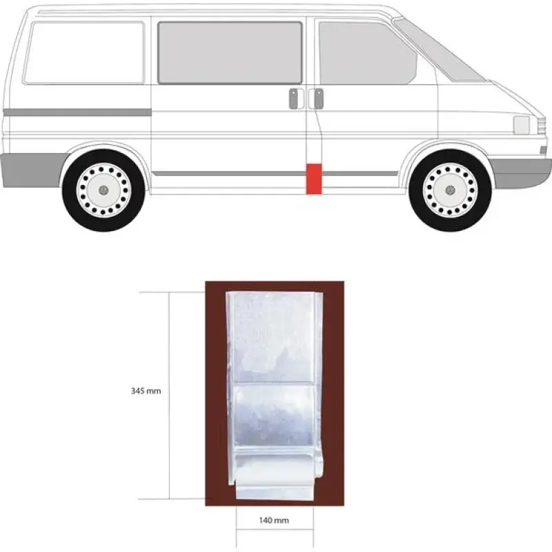 Ремкомплект для бічної частини Volkswagen Transporter T4 1990-2003