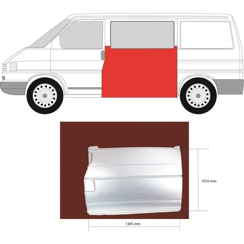 Ремчастка бока ліва середня Volkswagen Transporter T4 1990-2003