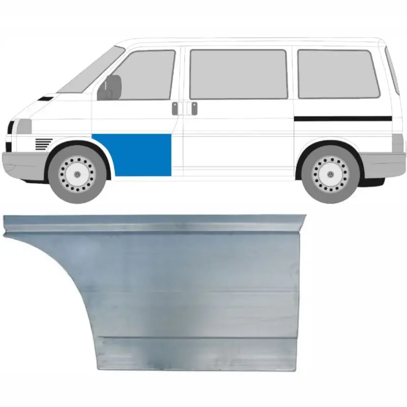 Ремчасть передней двери Volkswagen Transporter T4 1990-2003 левая большая