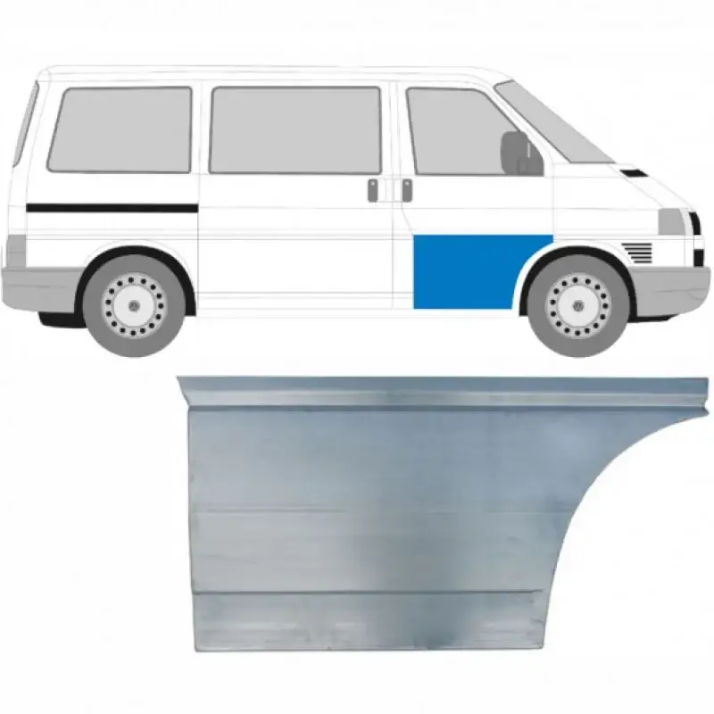 Ремчасть передней двери Volkswagen Transporter T4 1990-2003 правая большая