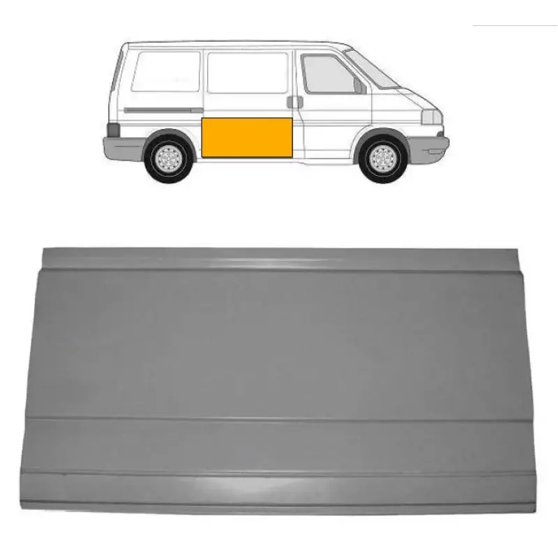 Ремчастина бічних дверей права Volkswagen Transporter T4 Poland60 см