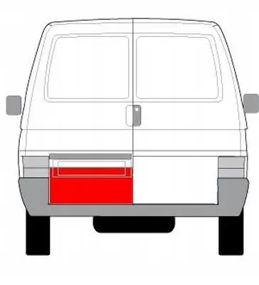 Ремчасть задней двери левая Volkswagen Transporter T4 1990-2003 P 24 см