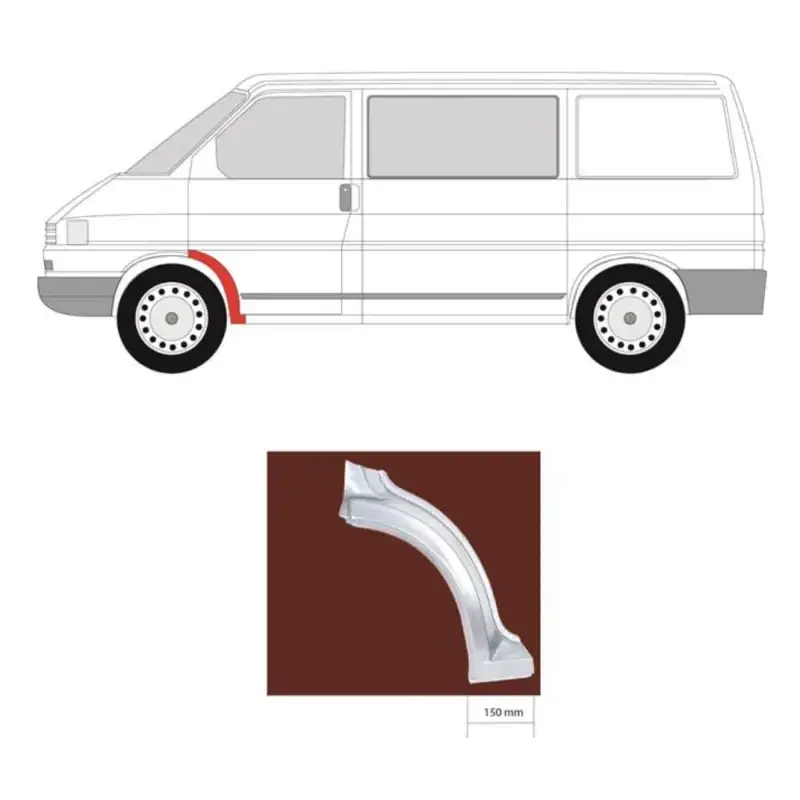 Ремчасть переднього крила задня ліва Volkswagen Transporter T4 1990-2003