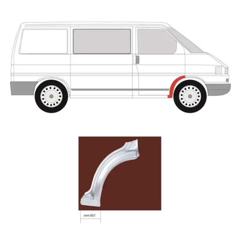 Ремчасть переднего крыла задняя правая Volkswagen Transporter T4 1990-2003
