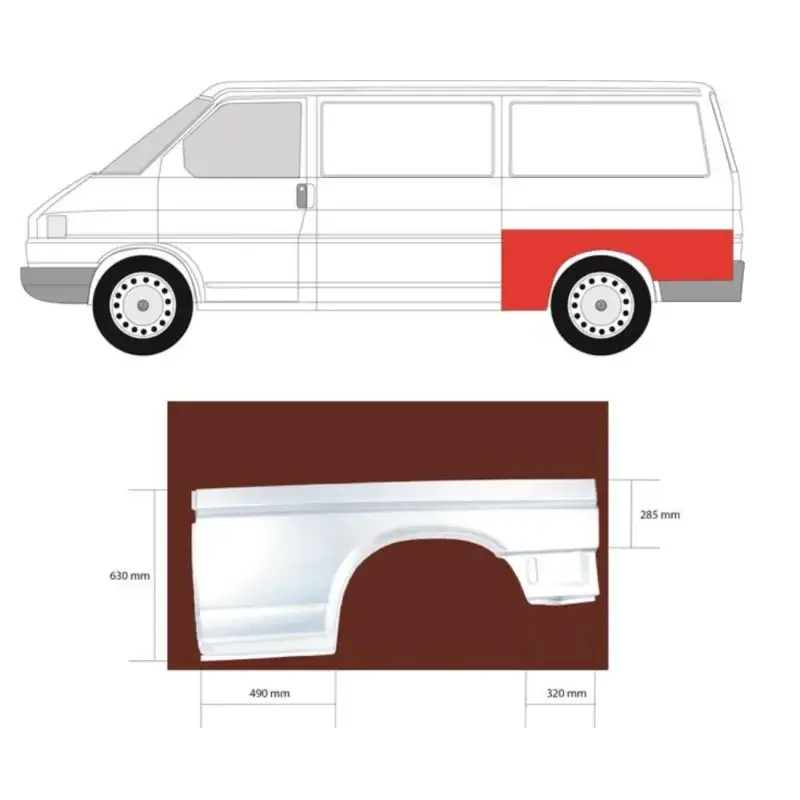 Арка задня ліва Volkswagen Transporter T4 1990-2003 довга база Польща