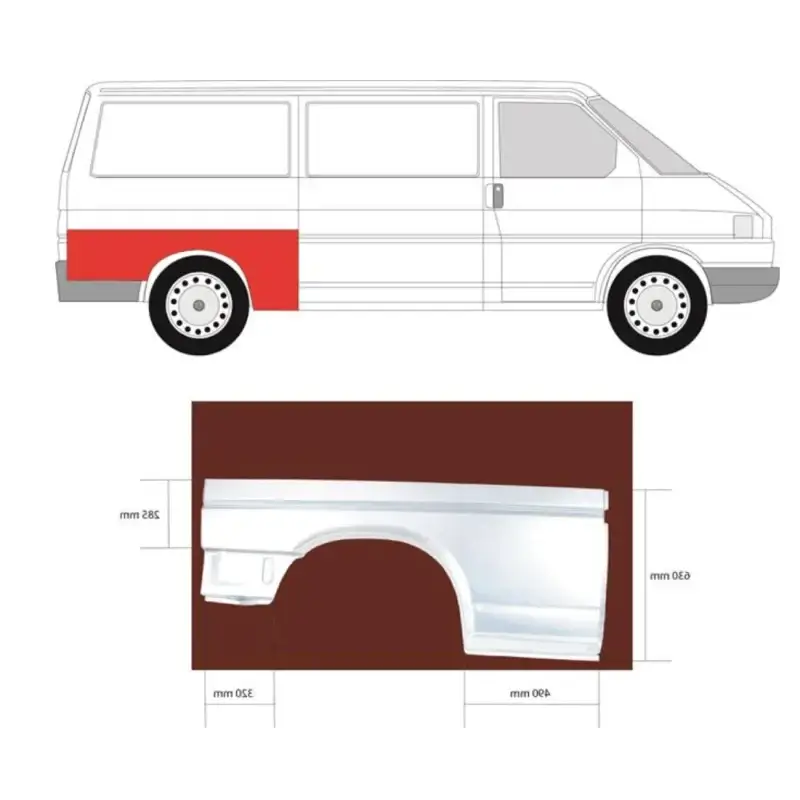 Арка задня права Volkswagen Transporter T4 1990-2003 довга база Польща